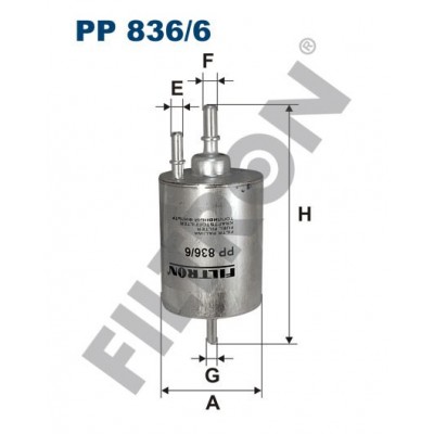 Filtro de Combustible Filtron PP836/6 Audi A4 (B6,B7/8E,8H), A6 II (4F/C6), A8 II (4E), Allroad II (4FH), R8 (42), Seat Exeo