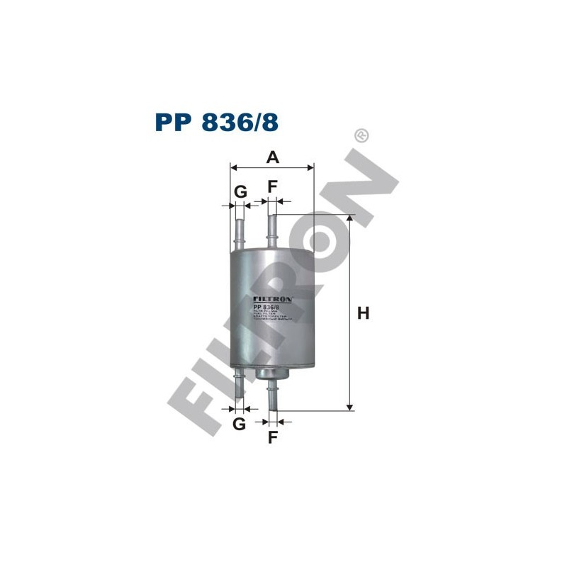 Filtro de Combustible Filtron PP836/8