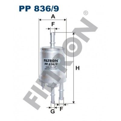 Filtro de Combustible Filtron PP836/9 Seat Alhambra II, VW Sharan II