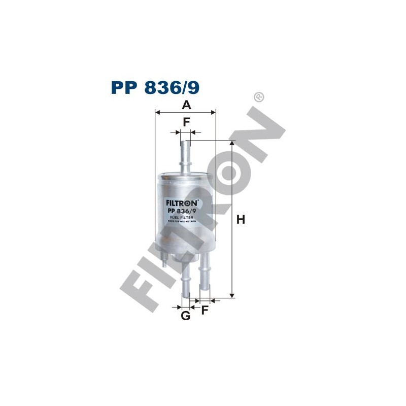 Filtro de Combustible Filtron PP836/9 Seat Alhambra II, VW Sharan II