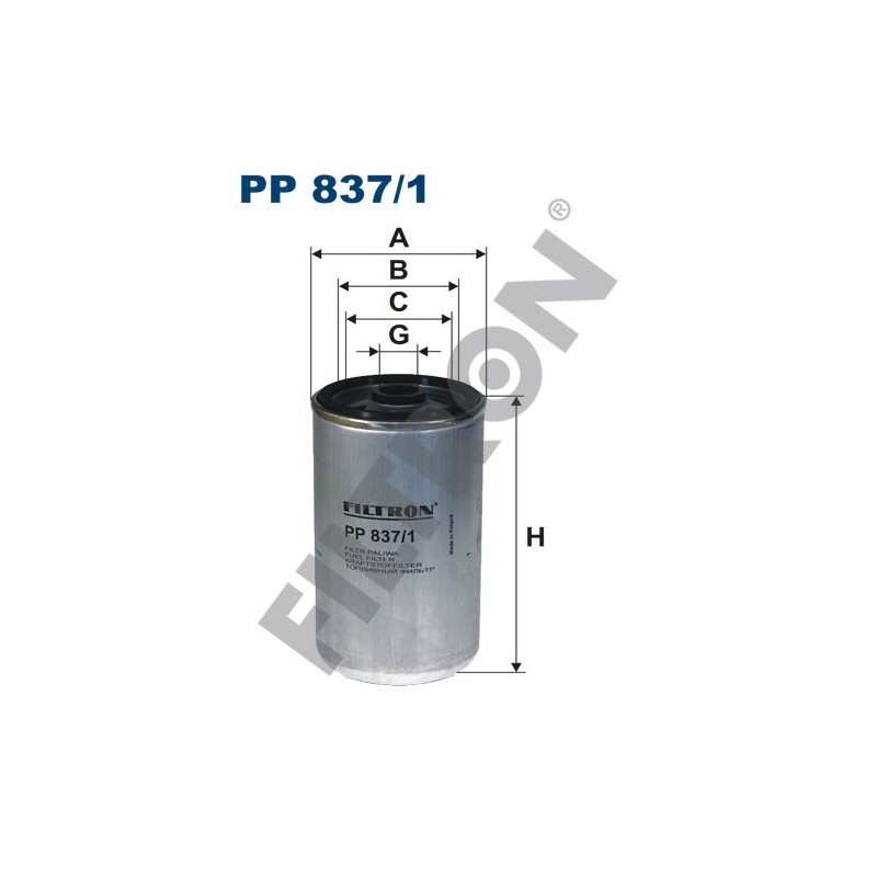 Filtro de Combustible Filtron PP837/1