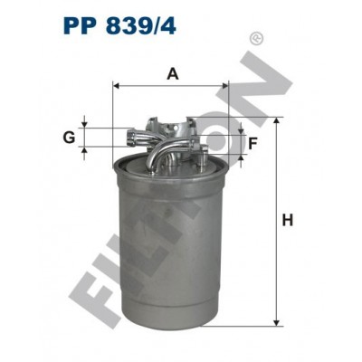 Filtro de Combustible Filtron PP839/4 Audi A4 (B5/8D), A4 (B6,B7/8E,8H), A6 (4B/C5), A6 Quattro/Allroad, A8 (4D)