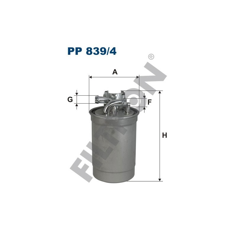 Filtro de Combustible Filtron PP839/4 Audi A4 (B5/8D), A4 (B6,B7/8E,8H), A6 (4B/C5), A6 Quattro/Allroad, A8 (4D)