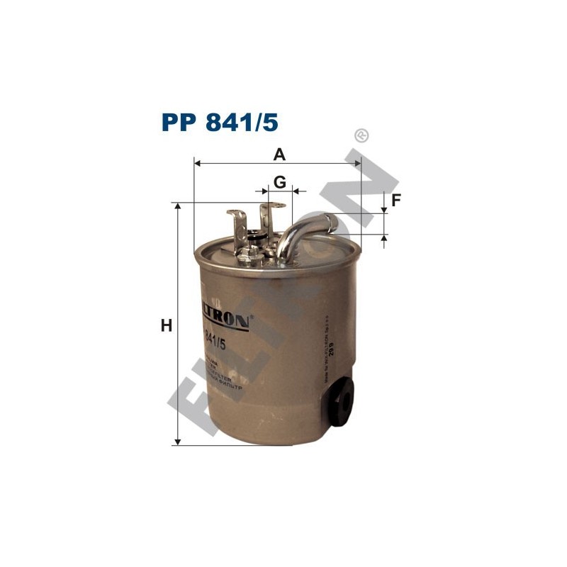 Filtro de Combustible Filtron PP841/5 Mercedes Sprinter 208-216, Sprinter 308-316, Sprinter 408-416