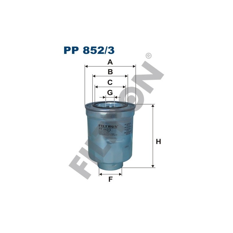 Filtro de Combustible Filtron PP852/3 Mitsubishi ASX 1.8DI-D