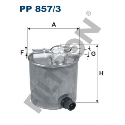 Filtro de Combustible Filtron PP857/3 Nissan Qashqai, X-Trail, Renault Koleos