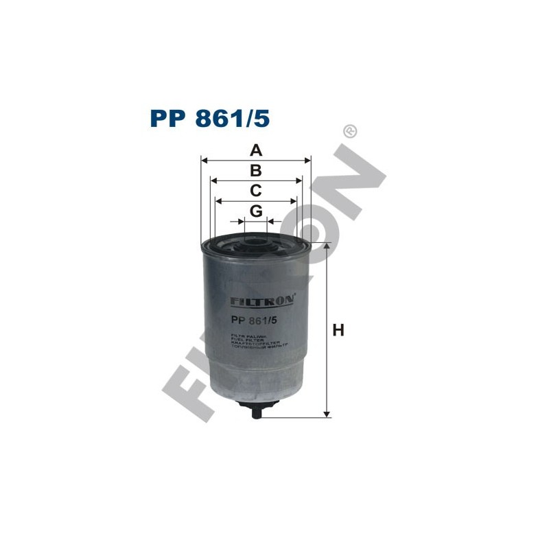 Filtro de Combustible Filtron PP861/5