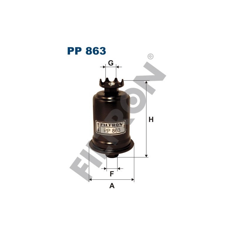 Filtro de Combustible Filtron PP863 Daihatsu Charade, Hyundai Accent, S Coupe, Mitsubishi Colt III, Colt IV, Galant V (92-96)