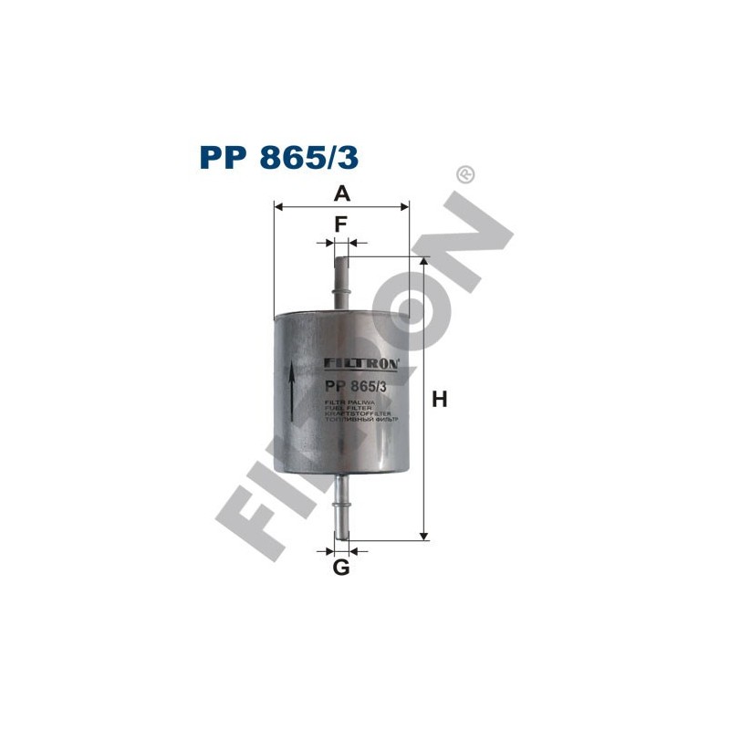 Filtro de Combustible Filtron PP865/3 Ford Mondeo III (00-07), Transit (07)