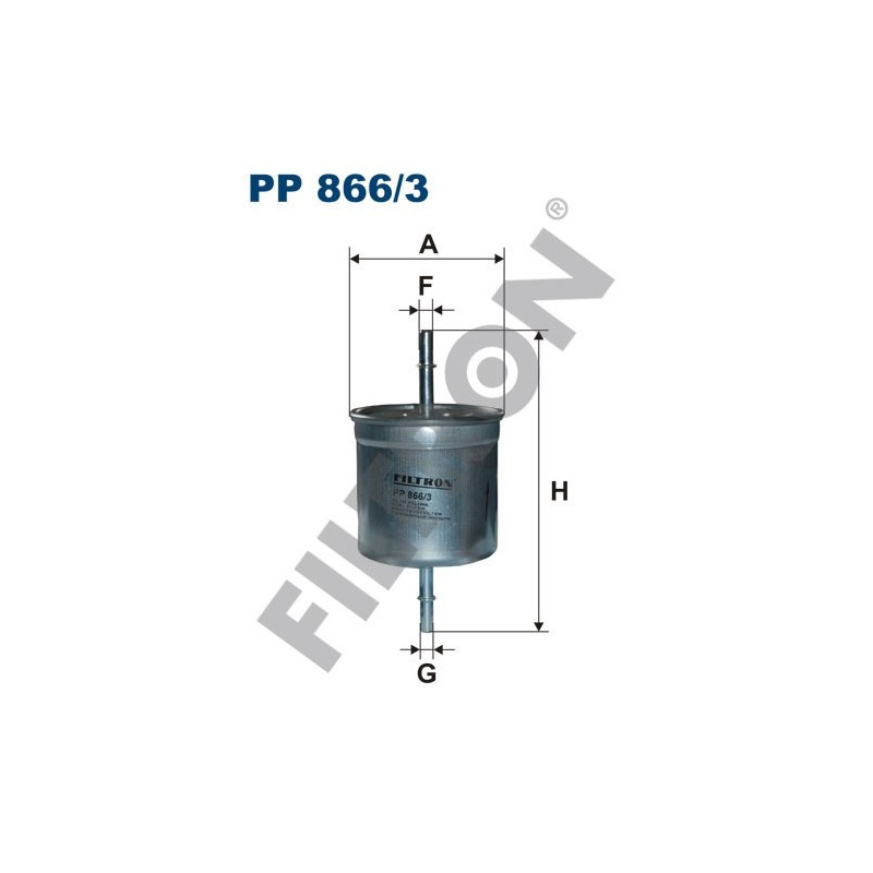 Filtro de Combustible Filtron PP866/3 Volvo S60, S80, V70, XC70 II