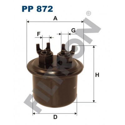 Filtro de Combustible Filtron PP872 Honda Civic IV, CRX (Civic CRX), CRX Targa