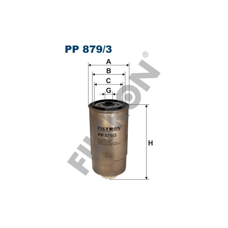 Filtro de Combustible Filtron PP879/3 Iveco Daily/Grinta IV