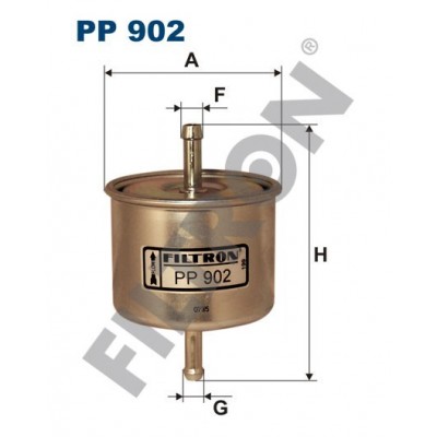 Filtro de Combustible Filtron PP902 Isuzu Aska, Gemini, Piazza, Nissan 280 ZX, 300 ZX, Pick Up, Terrano