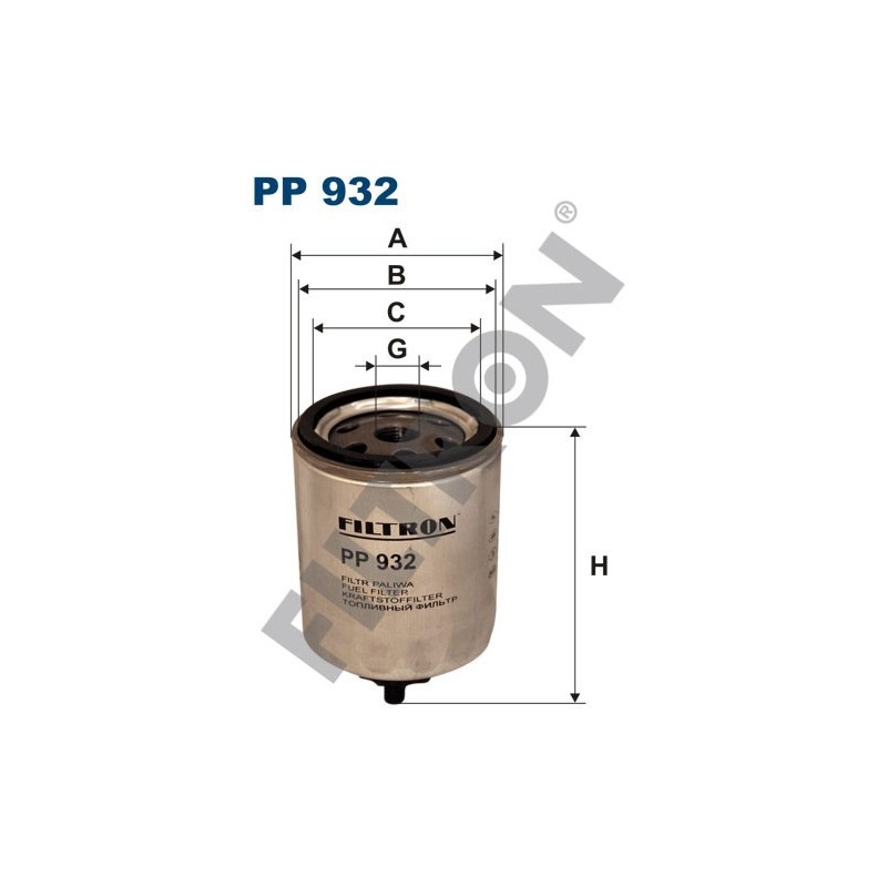 Filtro de Combustible Filtron PP932 Mitsubishi Carisma, Renault Espace III (96-02), Laguna I, Volvo S40, V40