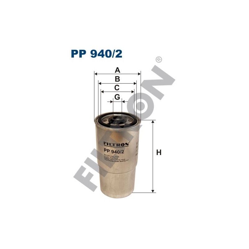 Filtro de Combustible Filtron PP940/2 BMW Serie 3 (E36), Serie 5 (E34), Serie 5 (E39), Serie 7 (E38), Landrover Freelander I