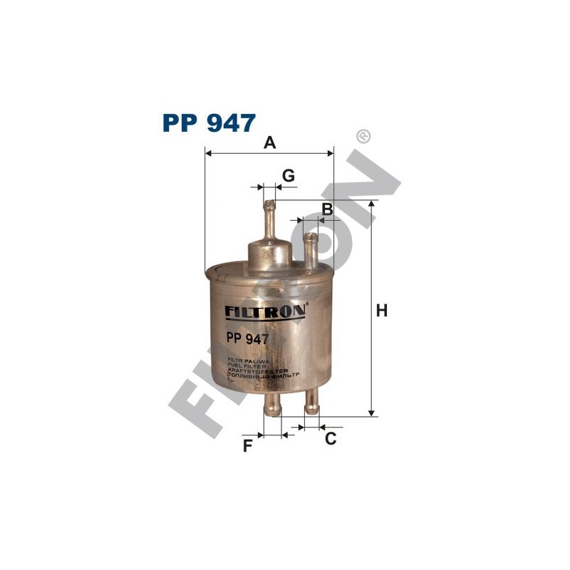 Filtro de Combustible Filtron PP947 Mercedes A (W168), Vaneo (W414)