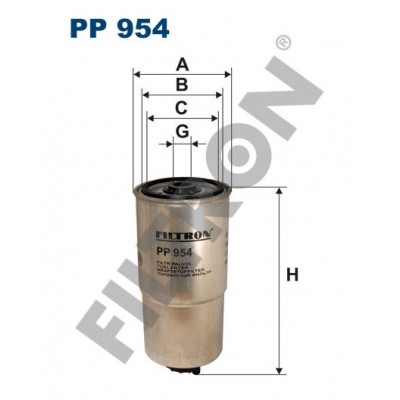 Filtro de Combustible Filtron PP954 Alfa Romeo 145, 146, 156, 166, Fiat Brava, Bravo, Marea, Multipla, Punto II, Lancia Lybra