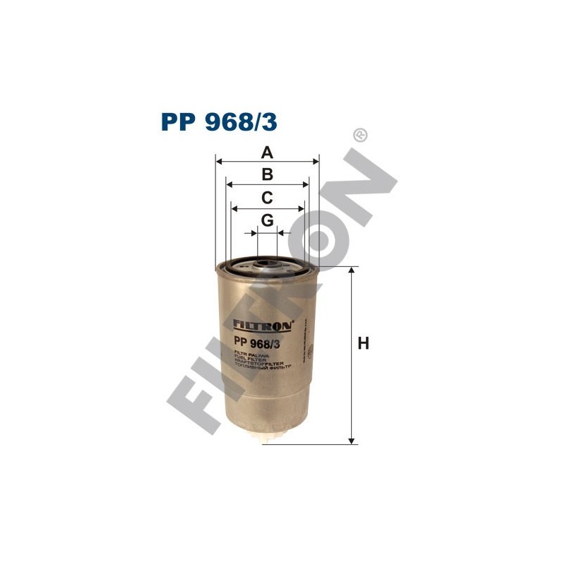 Filtro de Combustible Filtron PP968/3 Alfa Romeo 147, 156