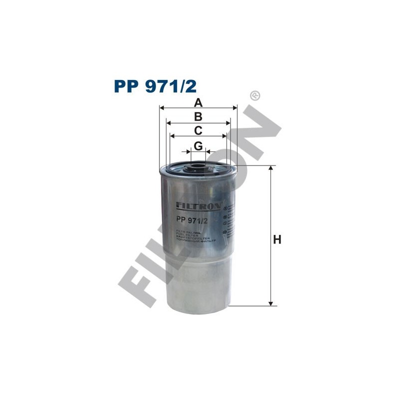 Filtro de Combustible Filtron PP971/2 Renault (RVI) Mascott