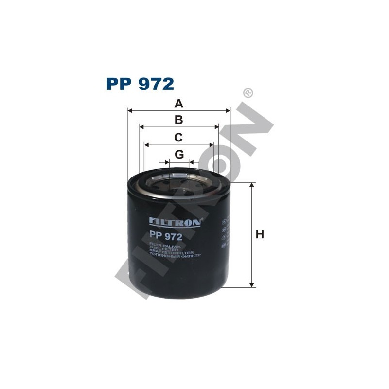 Filtro de Combustible Filtron PP972 Isuzu Trooper, Opel Monterey B