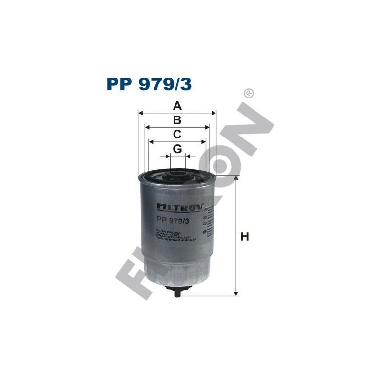 Filtro de Combustible Filtron PP979/3 Hyundai Accent III, Getz, H 1, Matrix, Santa FE II, Sonata, Kia Magentis II, Rio II