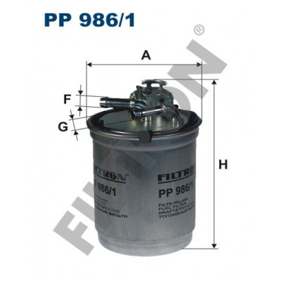 Filtro de Combustible Filtron PP986/1 Seat Cordoba III, Ibiza IV, Skoda Fabia, Fabia II, Roomster, Volkswagen Polo IV