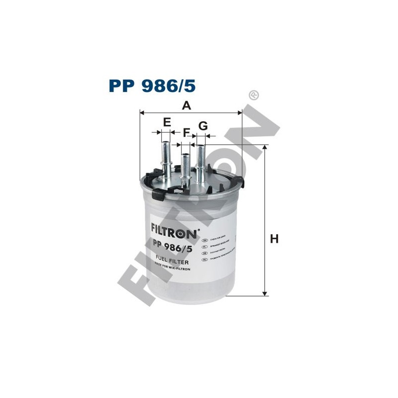 Filtro de Combustible Filtron PP986/5 Audi A1 (8X)