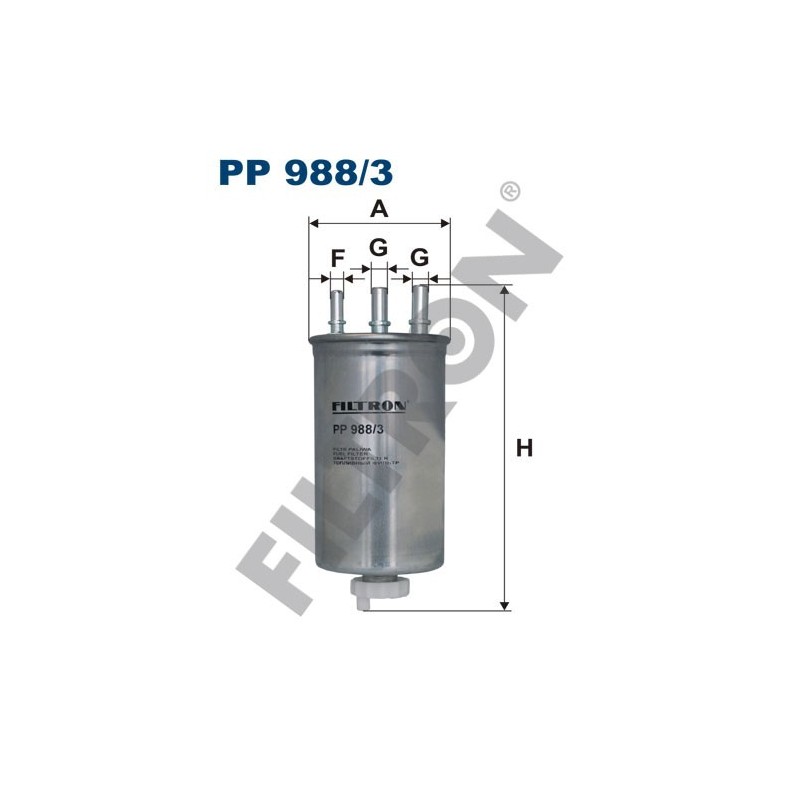 Filtro de Combustible Filtron PP988/3 Dacia Duster II, Logan, Sandero