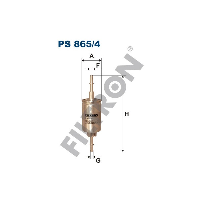 Filtro de Combustible Filtron PS865/4 Ford Fiesta V (02-), Fusion/Fusion Plus, Mazda 2