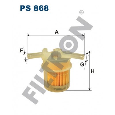 Filtro de Combustible Filtron PS868 Honda Accord III (85-89), Accord IV (90-93), Civic IV, Prelude