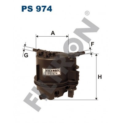 Filtro de Combustible Filtron PS974 Citroën C1, C2, C3, C3 II, Nemo, Xsara, Ford Fiesta V (02-), Fiesta VI (08-)