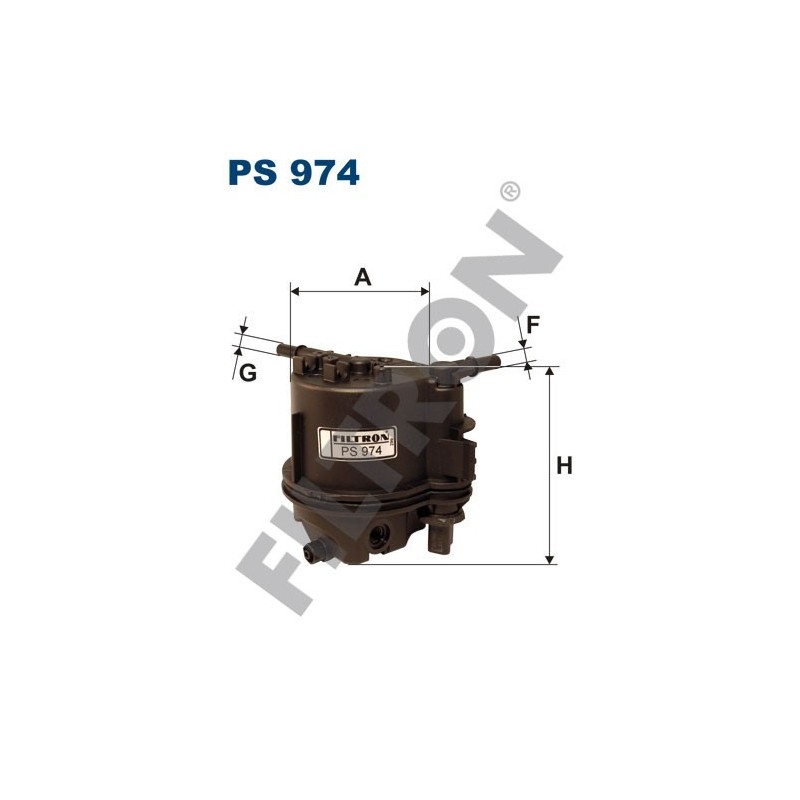 Filtro de Combustible Filtron PS974 Citroën C1, C2, C3, C3 II, Nemo, Xsara, Ford Fiesta V (02-), Fiesta VI (08-)