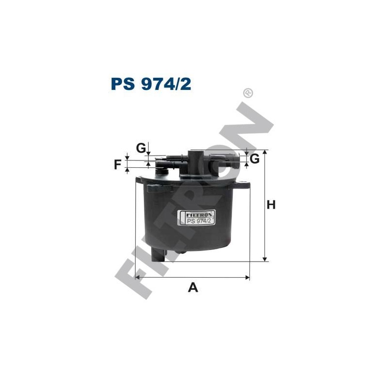 Filtro de Combustible Filtron PS974/2 Citroën C5 II, C6, C-Crosser, Fiat Ulysse II, Ford Galaxy II, Mondeo IV (07-), S-Max