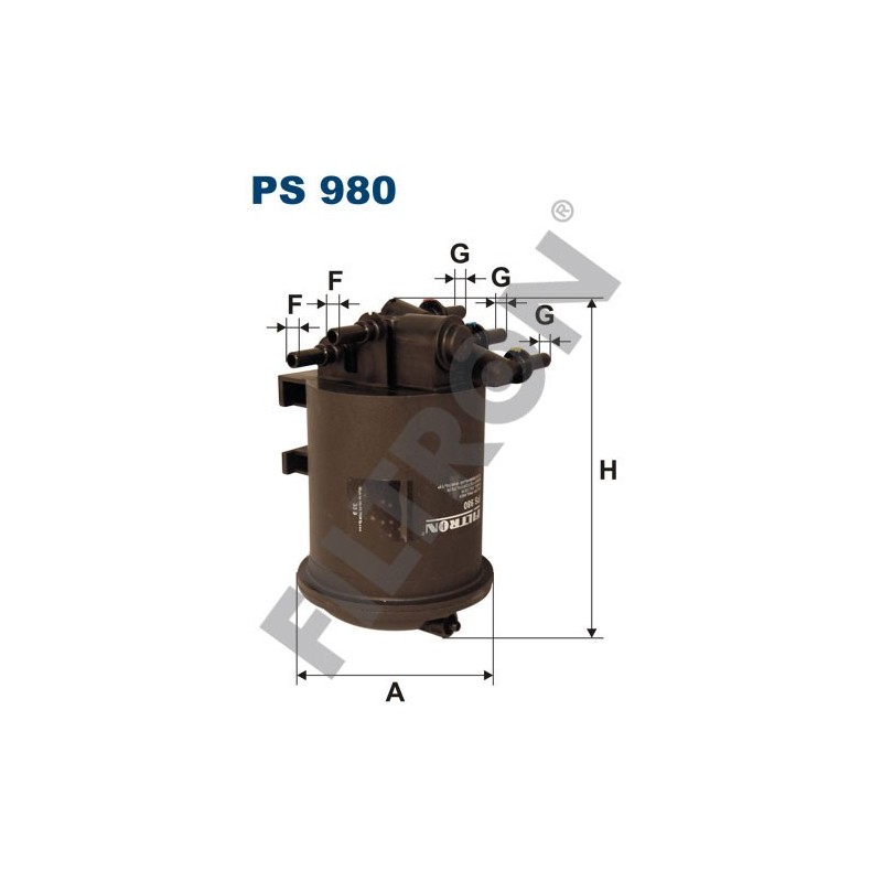 Filtro de Combustible Filtron PS980 Renault Espace III (96-02), Kangoo, Laguna I, Laguna II, Master II, Megane, Scenic I (FL)