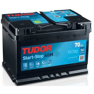 Batería TUDOR START-STOP AGM TK700 70Ah 760A