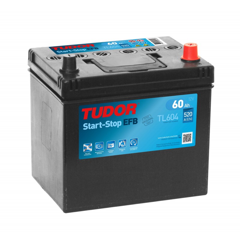 Batería TUDOR START-STOP EFB TL604 60Ah 520A