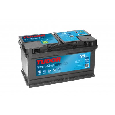 Batería TUDOR START-STOP EFB TL752 75Ah 730A