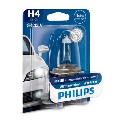 SET H4 WHITE VISION PHILIPS - 12342WHVB1