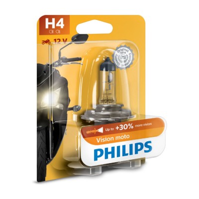 LAMPARA PHILIPS H4 VISION MOTO - 12342PRBW